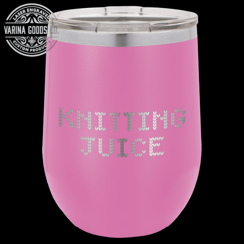 Laser Engraved Knitting Juice Wine Tumbler